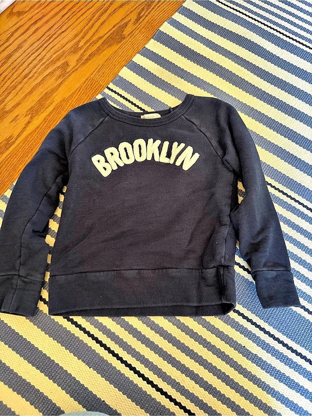 Crewcuts Girls Size 3 navy Brooklyn Sweatshirt